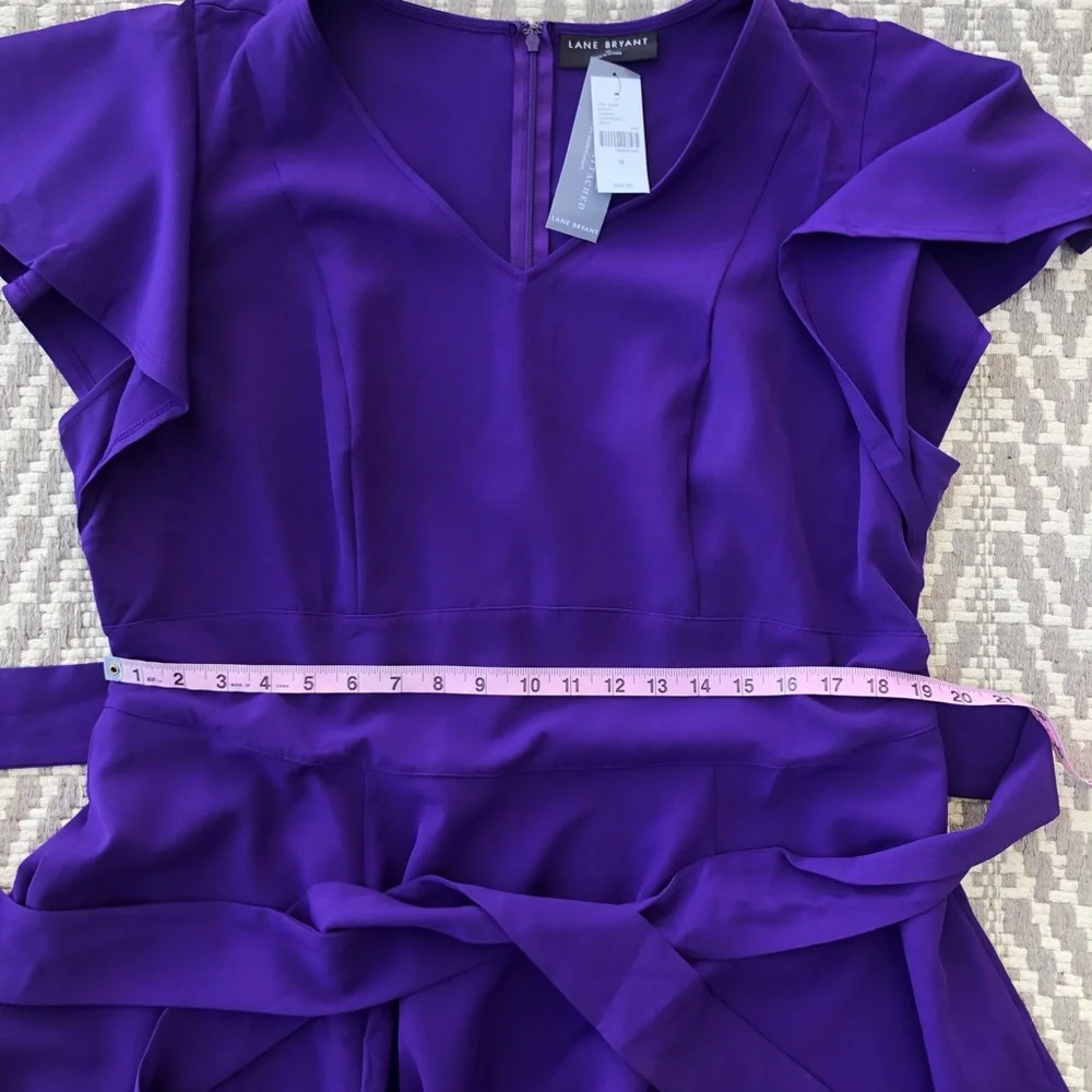 Lane Bryant Lena v-neck high low midi dress size 18 - Picture 4 of 13